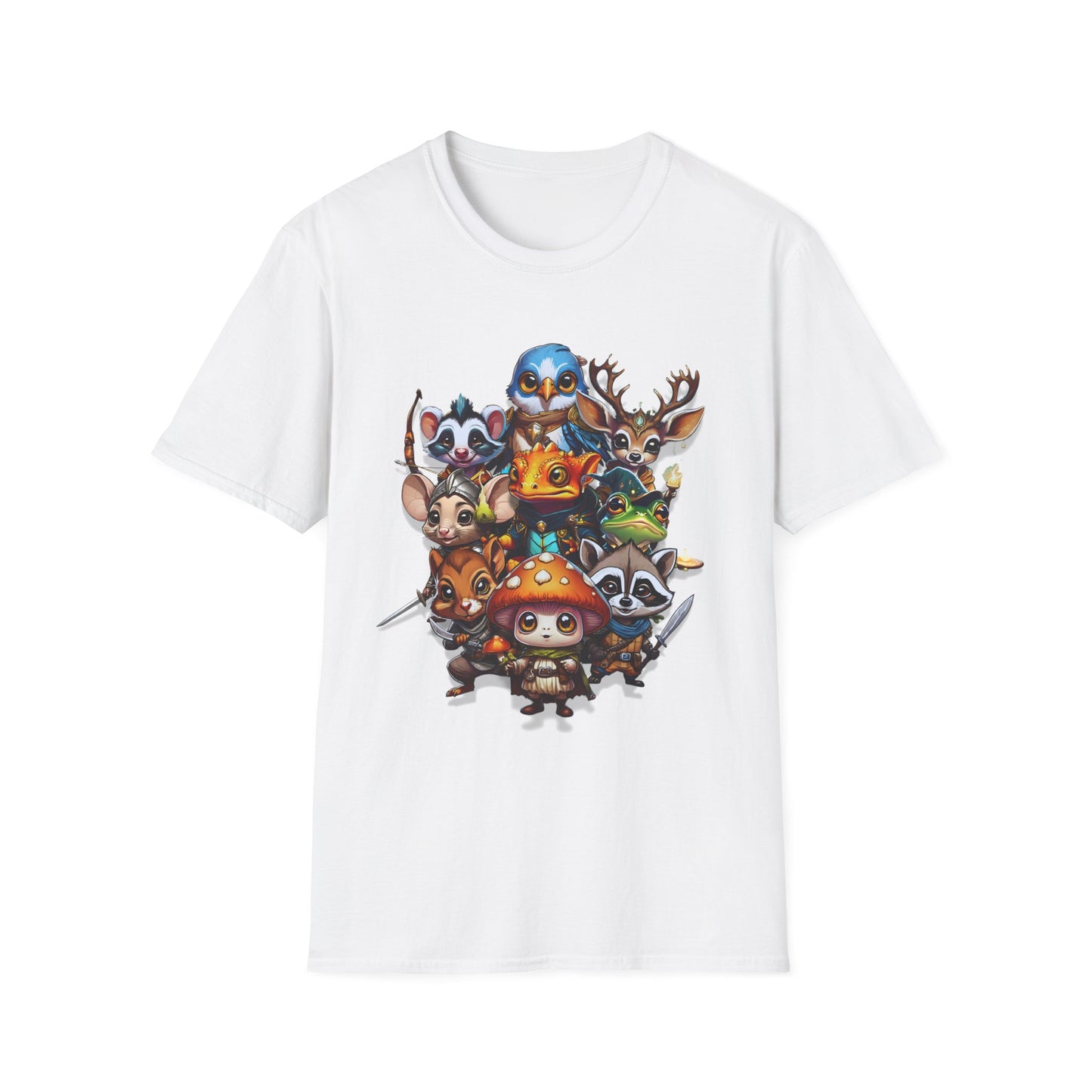 Woodland Warrior Critter T-Shirt, Forest Animal Tee, Nature Lover Shirt, Outdoor Adventure Top, Cute Woodland Critters Apparel