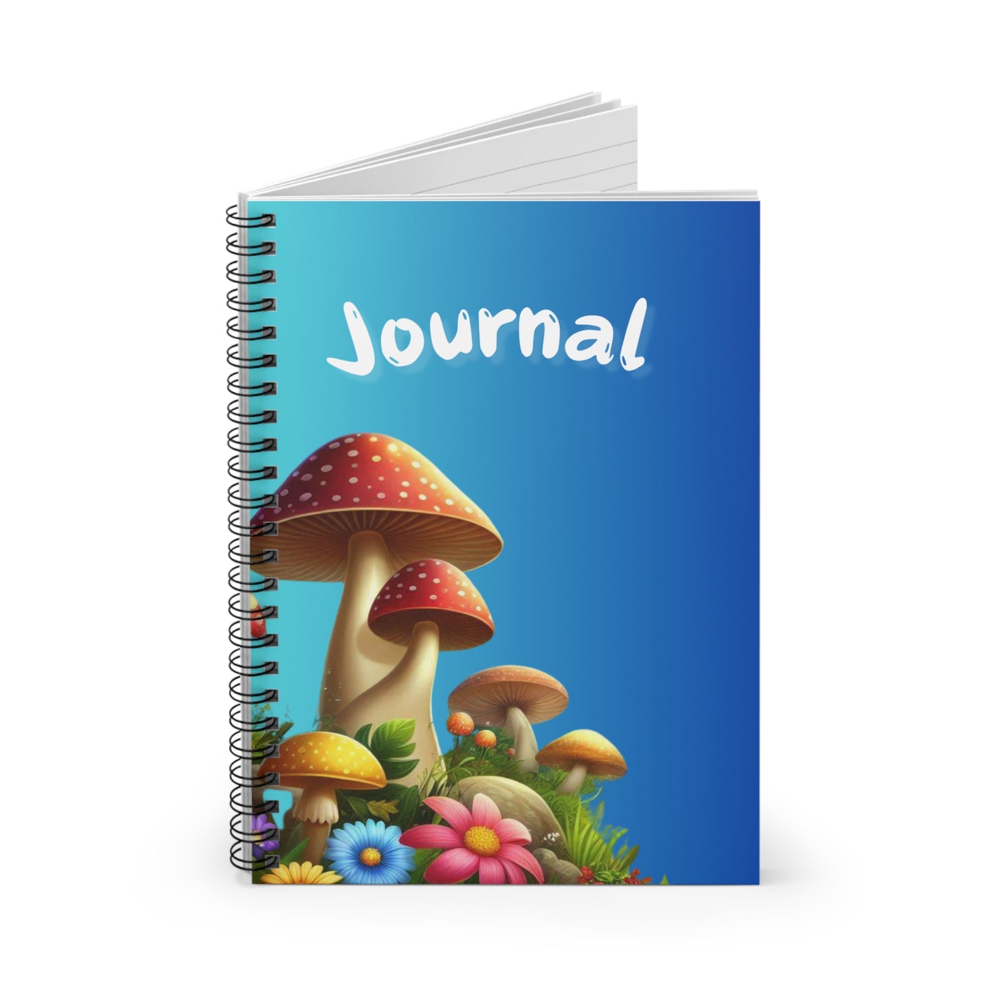 Fantasy Mushroom Spiral Notebook - Ruled Line, Journal, Diary, Writing Pad, Dream Journal, Stationery