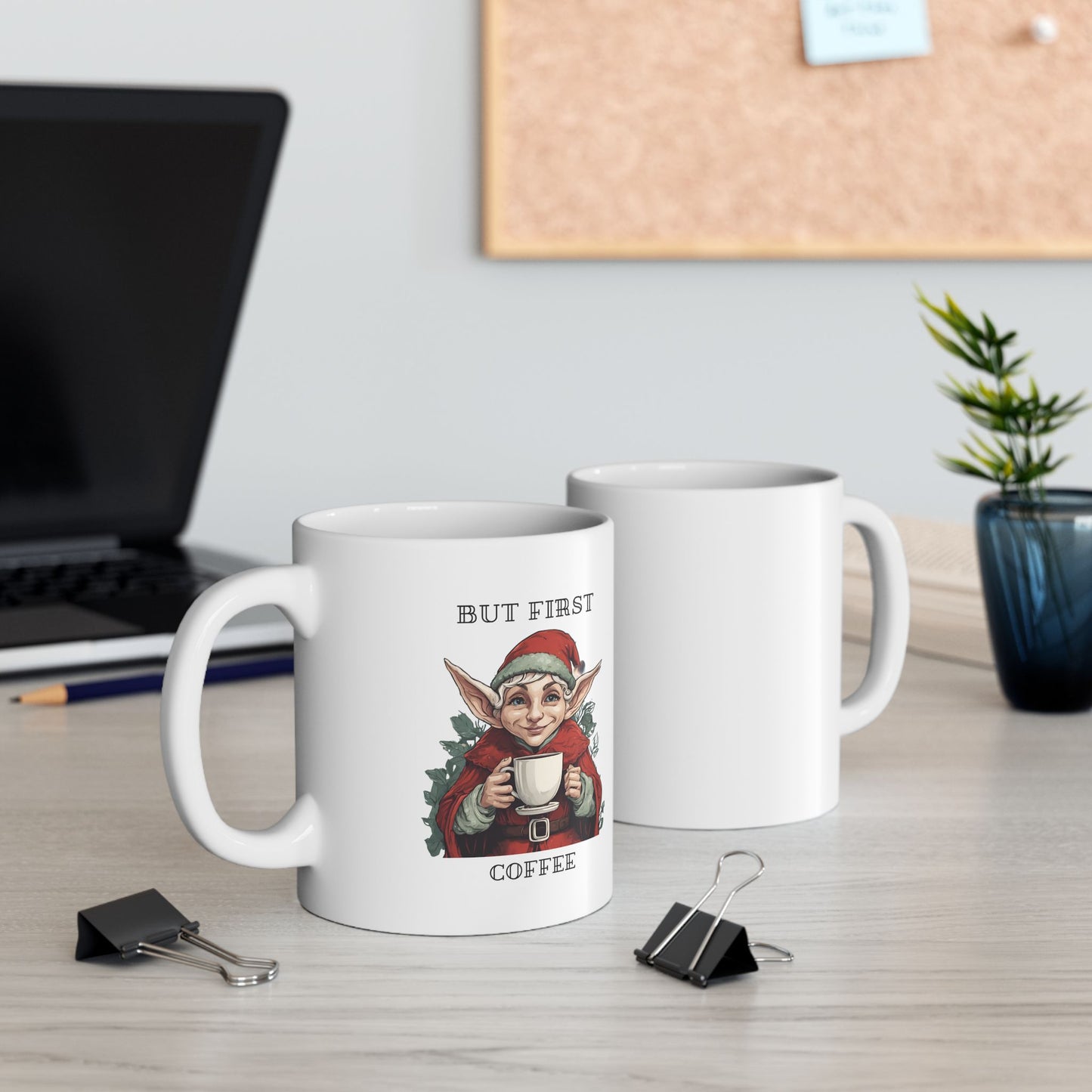 Holiday Coffee Lover Mug, But first Coffee, Morning Drink Cup, Gift for Caffeine Addicts, Tea Time Mug, Kitchen Decor, 11oz 15oz Ceramic Mug