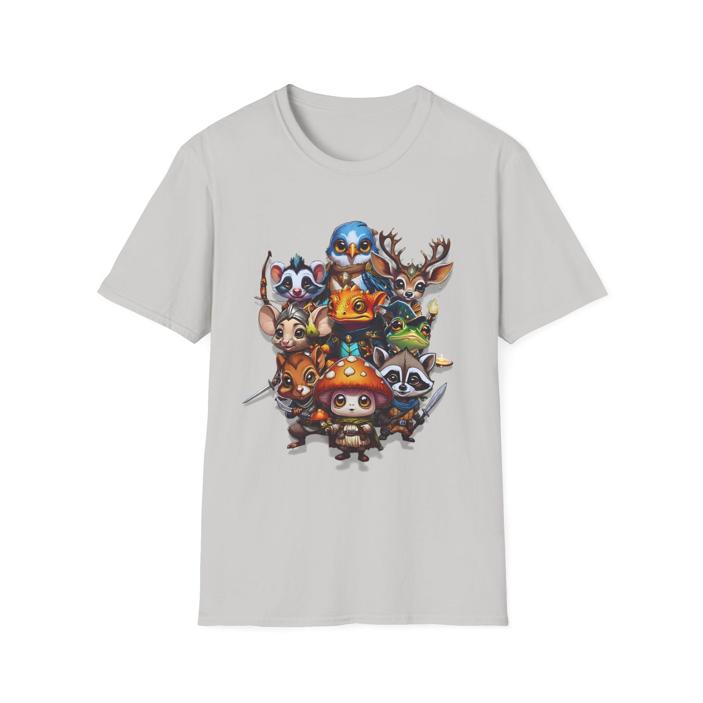 Woodland Warrior Critter T-Shirt, Forest Animal Tee, Nature Lover Shirt, Outdoor Adventure Top, Cute Woodland Critters Apparel