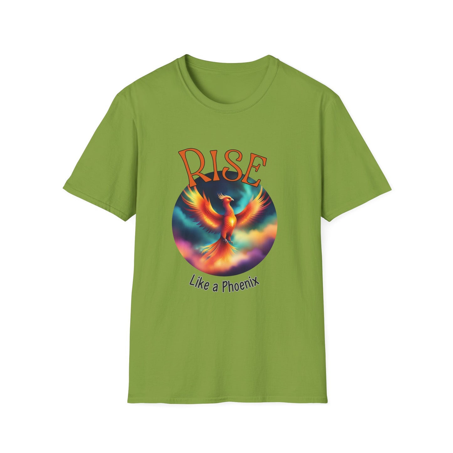 Phoenix Rise Unisex T-Shirt, Graphic Tee, Inspirational Shirt, Bird Rebirth Top, Motivational Phoenix Clothing