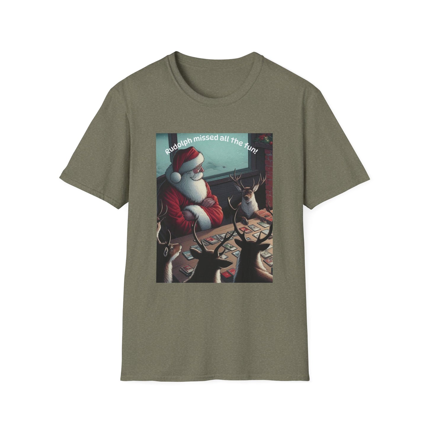 Reindeer Trading Card Game Unisex T-Shirt, Christmas Tee, Holiday Shirt, Festive Top, Winter Apparel