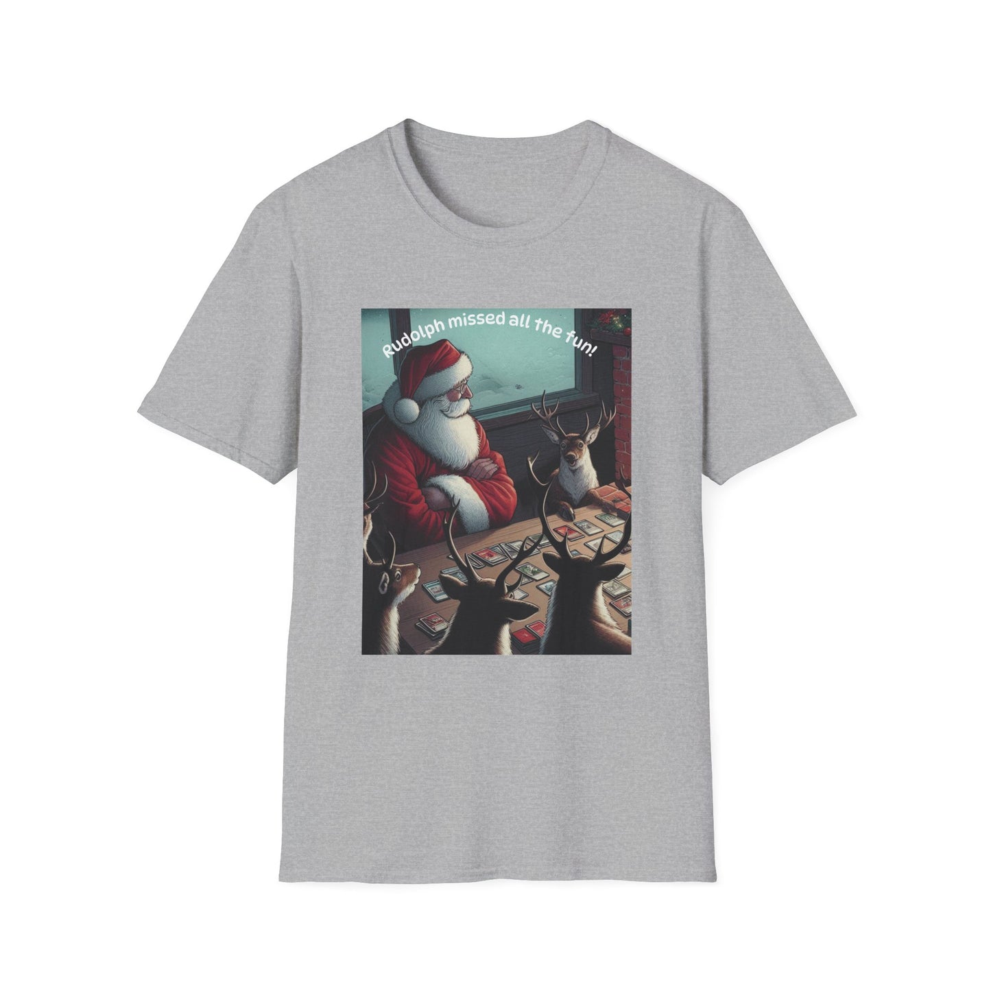 Reindeer Trading Card Game Unisex T-Shirt, Christmas Tee, Holiday Shirt, Festive Top, Winter Apparel