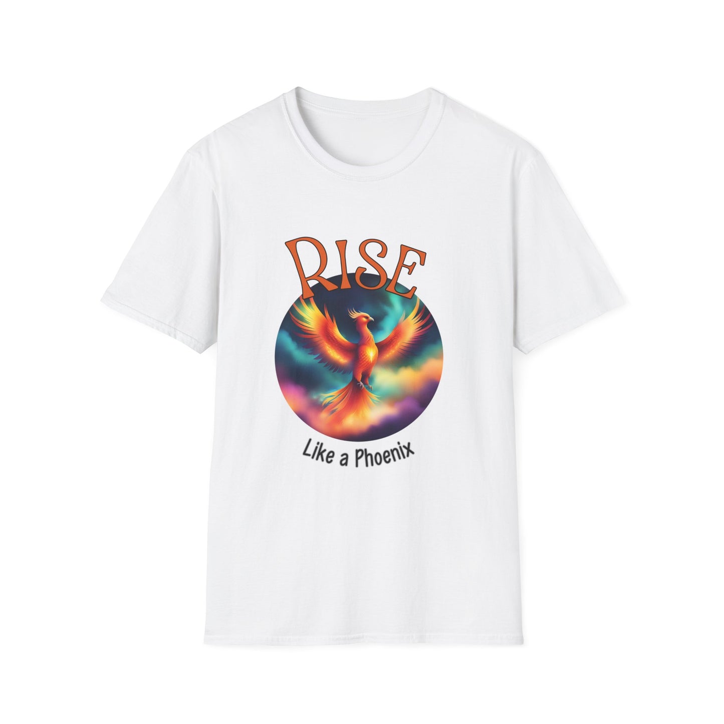 Phoenix Rise Unisex T-Shirt, Graphic Tee, Inspirational Shirt, Bird Rebirth Top, Motivational Phoenix Clothing