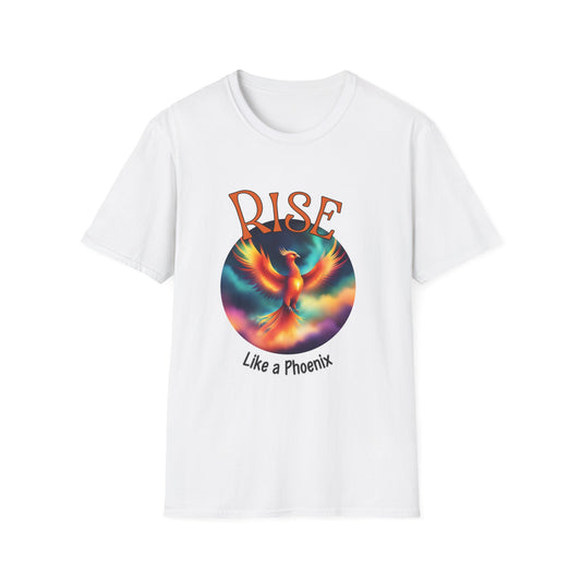 Phoenix Rise Unisex T-Shirt, Graphic Tee, Inspirational Shirt, Bird Rebirth Top, Motivational Phoenix Clothing