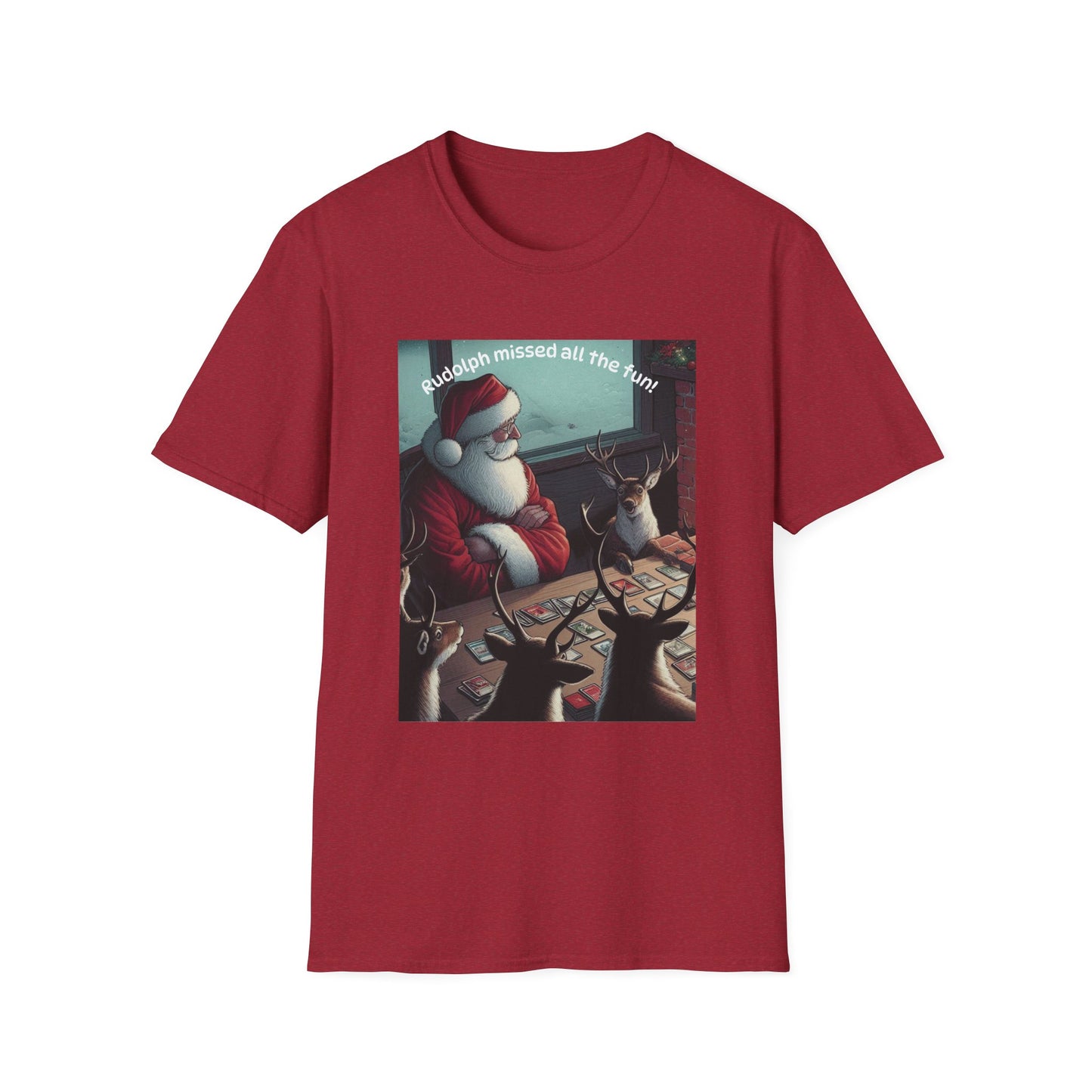 Reindeer Trading Card Game Unisex T-Shirt, Christmas Tee, Holiday Shirt, Festive Top, Winter Apparel