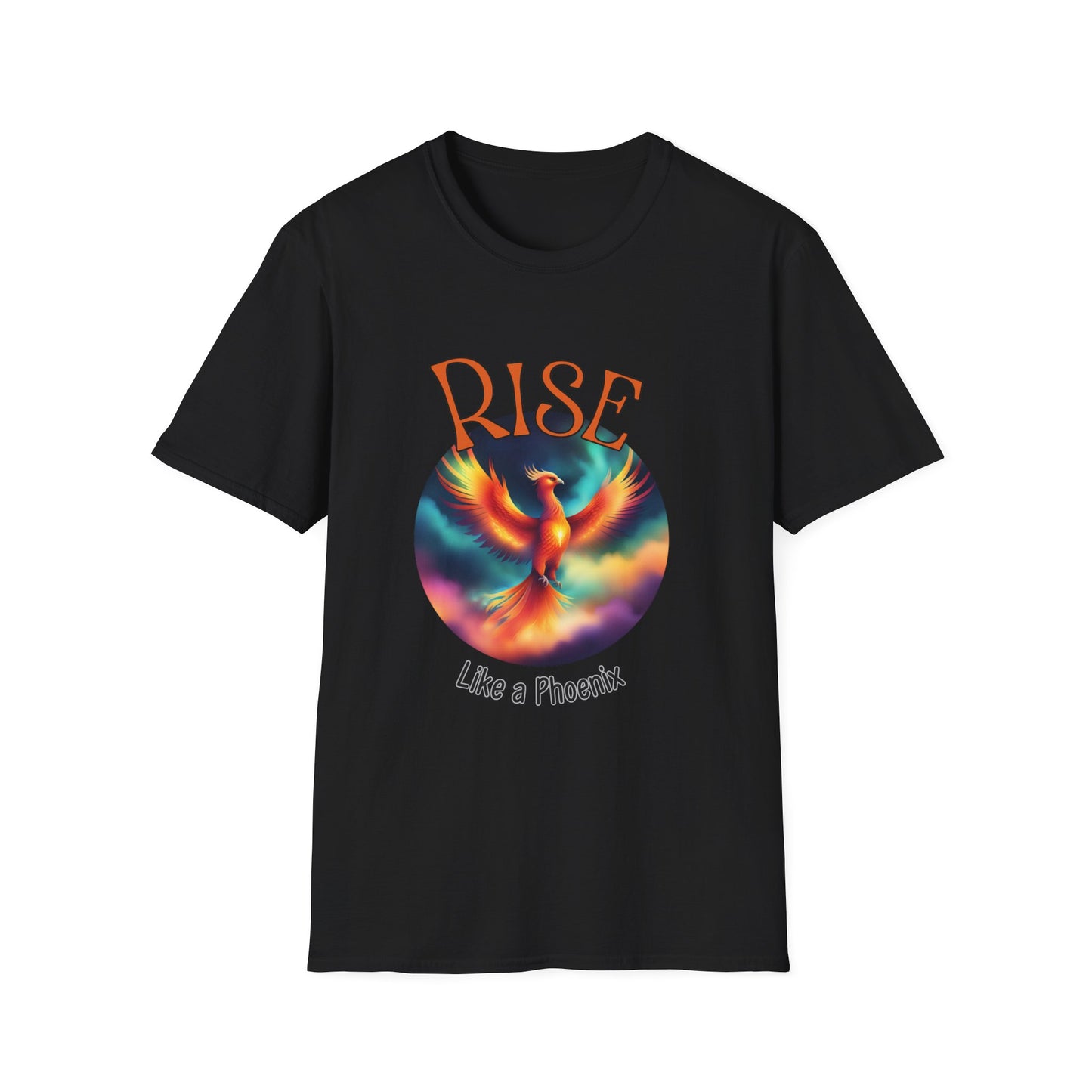 Phoenix Rise Unisex T-Shirt, Graphic Tee, Inspirational Shirt, Bird Rebirth Top, Motivational Phoenix Clothing