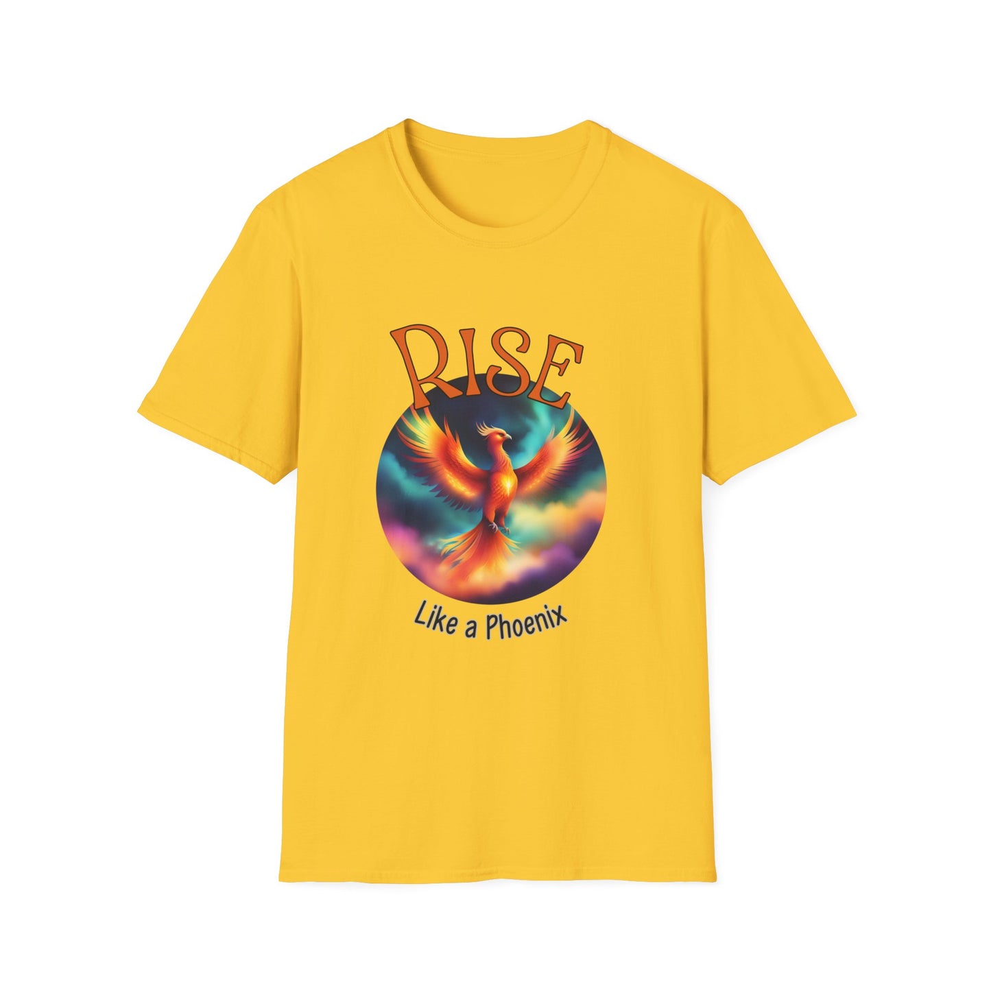 Phoenix Rise Unisex T-Shirt, Graphic Tee, Inspirational Shirt, Bird Rebirth Top, Motivational Phoenix Clothing