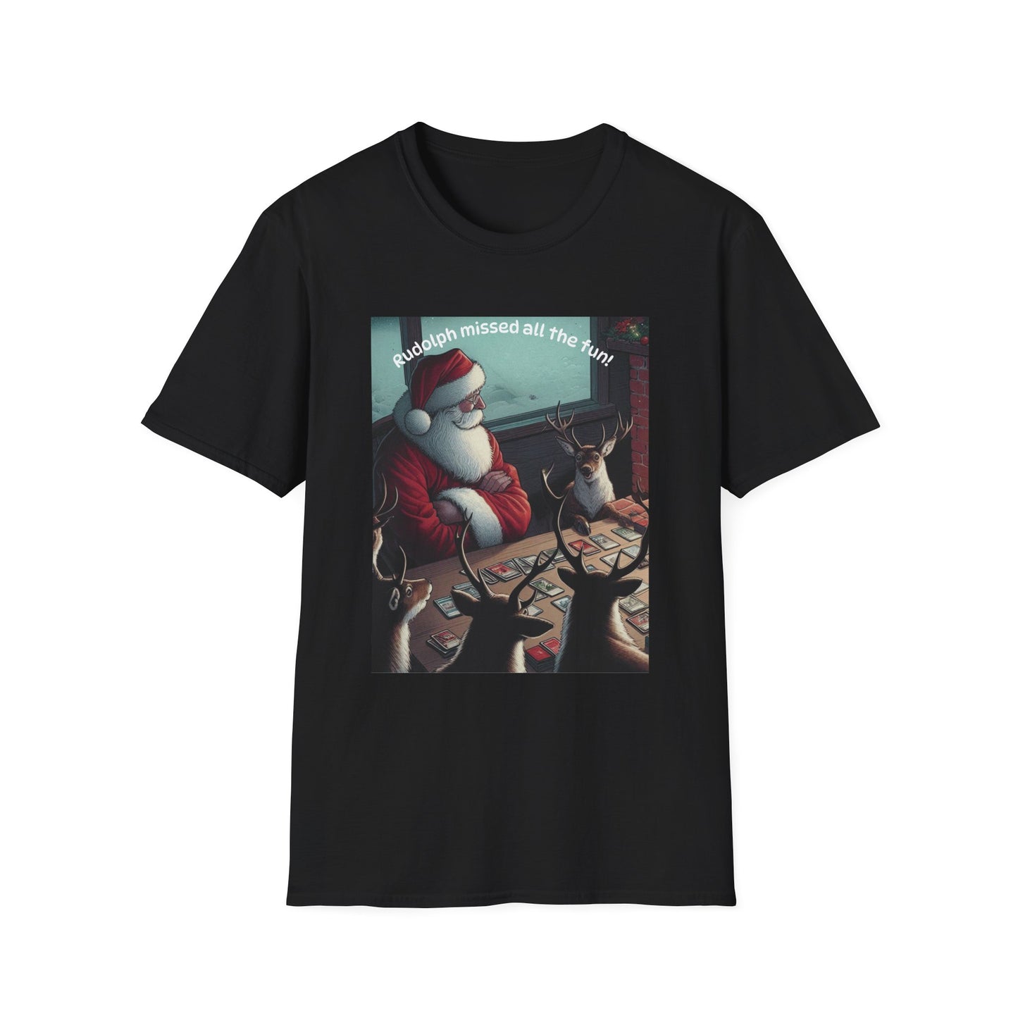 Reindeer Trading Card Game Unisex T-Shirt, Christmas Tee, Holiday Shirt, Festive Top, Winter Apparel